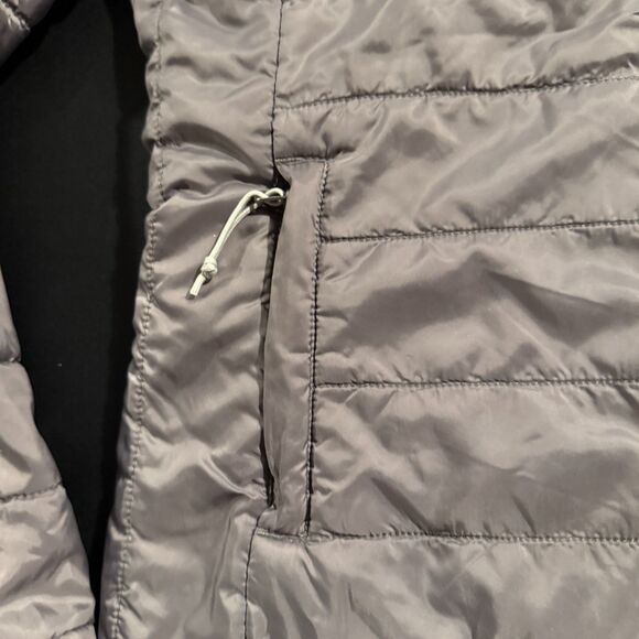 The North Face Jacket Girls XL 18 Grey Reversible Fleece Quilted Insulated Zip - Picture 3 of 9